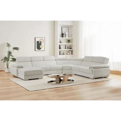 Vente-unique Elevanto 7-Sitzer Ledersofa - Modern & Geräumig Vente-unique Elevanto 7-Sitzer Ledersofa - Modern & Geräumig