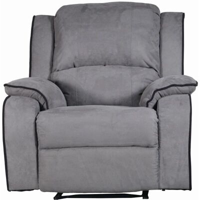Unique Hernani Fauteuil Relax Microfibre Gris - Canapé Unique Hernani Fauteuil Relax Microfibre Gris - Canapé