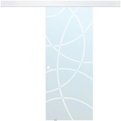 Porta Scorrevole Heidi - Vetro Satinato - Reversibile - 83x205cm Porta Scorrevole Heidi - Vetro Satinato - Reversibile - 83x205cm
