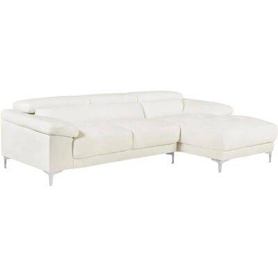 LINEA SOFA Weiß Leder Ecksofa - 4-Sitzer LINEA SOFA Weiß Leder Ecksofa - 4-Sitzer