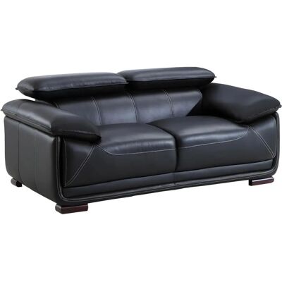 Vente-unique Macelo Ledersofa 2-Sitzer - Modernes Design Vente-unique Macelo Ledersofa 2-Sitzer - Modernes Design