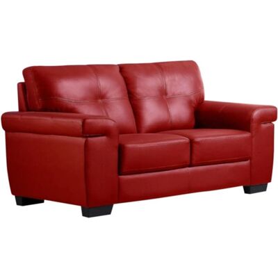 Venta-unique Divano in pelle Hazel 2 posti - Rosso Venta-unique Divano in pelle Hazel 2 posti - Rosso