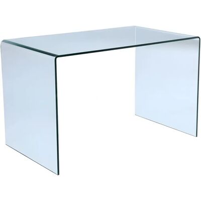 Bureau en Verre Unique Elstron - Transparent - 120x70x75 cm - Bureau Bureau en Verre Unique Elstron - Transparent - 120x70x75 cm - Bureau