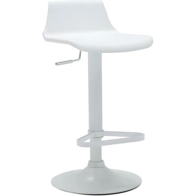 Vente-unique Calas Adjustable White Bar Stool Vente-unique Calas Adjustable White Bar Stool