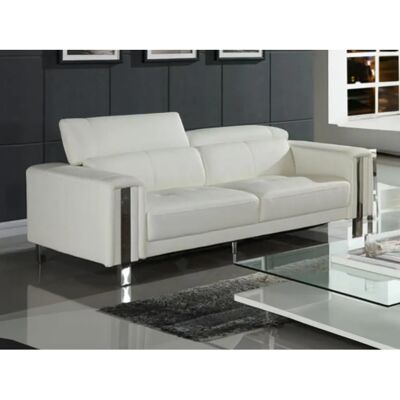 Canapé Maroua Vente-Unique - Blanc - Modèle 3 Places - Publicité Canapé Maroua Vente-Unique - Blanc - Modèle 3 Places - Publicité