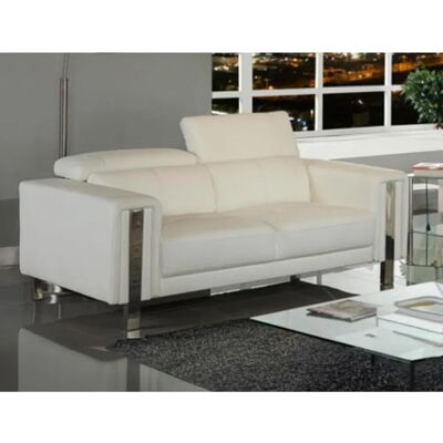 Canapé 2 places Maroua Blanc - Mobilier de Salon Vente-unique - Publicité Canapé 2 places Maroua Blanc - Mobilier de Salon Vente-unique - Publicité
