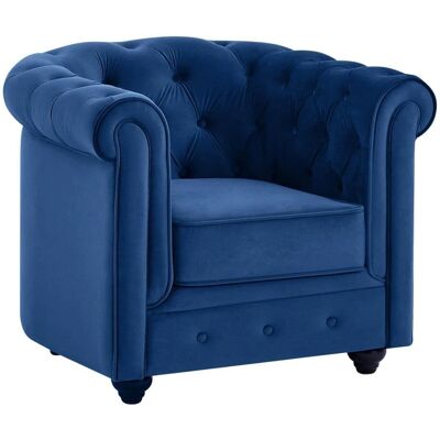 Poltrona Chesterfield in velluto - Blu elettrico - Offerta unica Poltrona Chesterfield in velluto - Blu elettrico - Offerta unica