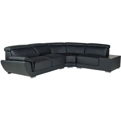 LINEA SOFA - Divano angolare in pelle di mucca - Angolo a destra - 5 posti LINEA SOFA - Divano angolare in pelle di mucca - Angolo a destra - 5 posti