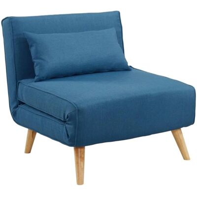 Vente-Unique Poltrona Posio Blu - Letto senza braccioli Vente-Unique Poltrona Posio Blu - Letto senza braccioli
