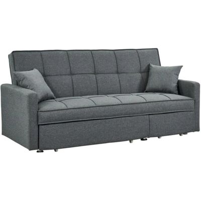 Vente-Unique Canetti Graues Schlafsofa - 3-Sitzer, Modern, Wandlungsfähig Vente-Unique Canetti Graues Schlafsofa - 3-Sitzer, Modern, Wandlungsfähig