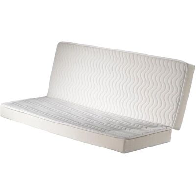 Materasso in Schiuma Bianco 14cm per Divano Letto - 2x65x190cm Materasso in Schiuma Bianco 14cm per Divano Letto - 2x65x190cm