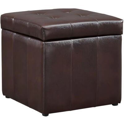 Pouf Serafino en Simili Cuir - Coffre de Rangement - Publicité Pouf Serafino en Simili Cuir - Coffre de Rangement - Publicité