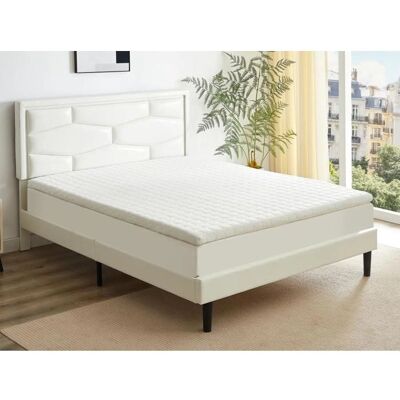 Fodera per materasso in schiuma di memoria Dreamea - 180x200 cm - Bianco - Fodera per Materasso Fodera per materasso in schiuma di memoria Dreamea - 180x200 cm - Bianco - Fodera per Materasso
