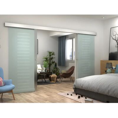 Vente-Unique Porta Scorrevole Doppia Astana - 166x205 cm Vente-Unique Porta Scorrevole Doppia Astana - 166x205 cm
