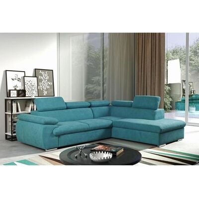 Vente-unique Fabien Türkis Schlafsofa - 5 Sitze Vente-unique Fabien Türkis Schlafsofa - 5 Sitze
