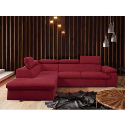 Vente-Unique Fabien Rotes Ecksofa - 5 Sitze - Modern & Praktisch Vente-Unique Fabien Rotes Ecksofa - 5 Sitze - Modern & Praktisch