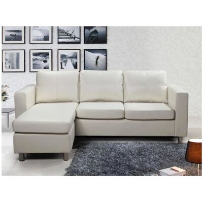 Vente-unique Ackley Umkehrbarer Kunstleder-Ecksofa - Sofakategorie Vente-unique Ackley Umkehrbarer Kunstleder-Ecksofa - Sofakategorie