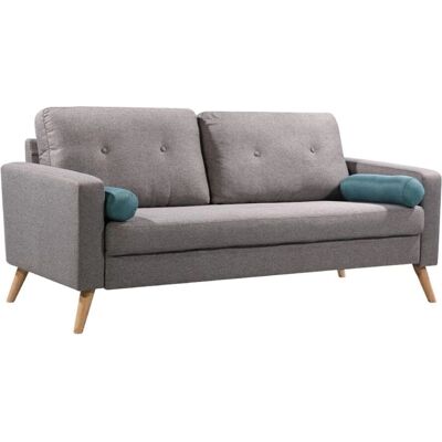 Unique Tatum 3-Sitzer Skandinavischer Stoff- und Samtsofa Unique Tatum 3-Sitzer Skandinavischer Stoff- und Samtsofa