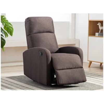Vente-Unique Isao Fauteuil Relax - Marron Chocolat - Relax Manuel - 65x91x101cm - Publicité Vente-Unique Isao Fauteuil Relax - Marron Chocolat - Relax Manuel - 65x91x101cm - Publicité
