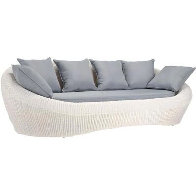 Kolekcja ogrodowa MYLIA Sofa ogrodowa z żywicy 3-osobowa - Whiteheaven Kolekcja ogrodowa MYLIA Sofa ogrodowa z żywicy 3-osobowa - Whiteheaven