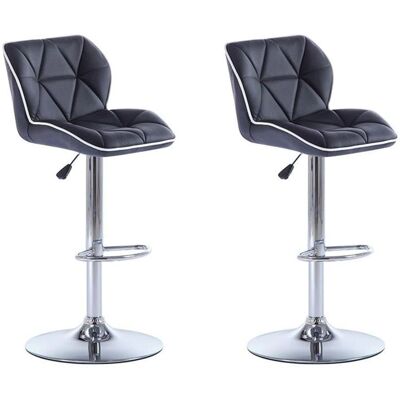 Vente-unique Calvin Höhenverstellbare Barhocker - 2er-Set - Schwarz Vente-unique Calvin Höhenverstellbare Barhocker - 2er-Set - Schwarz