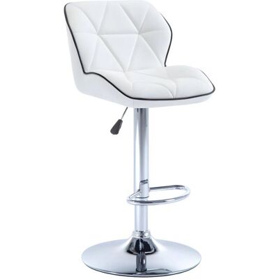 Vente-unique Calvin Tabourets de bar blancs réglables - Lot de 2 Vente-unique Calvin Tabourets de bar blancs réglables - Lot de 2
