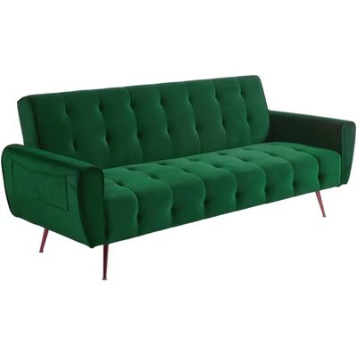 Unique Divano Letto Verde velluto 3 posti - Sofa Bed Unique Divano Letto Verde velluto 3 posti - Sofa Bed