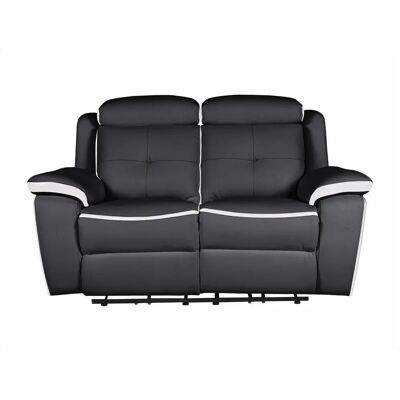 Vente-unique Angelique Leren 2-Zits Elektrisch Relax Sofa - Bank Vente-unique Angelique Leren 2-Zits Elektrisch Relax Sofa - Bank