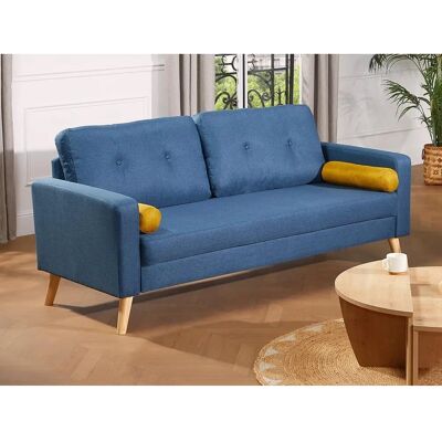 Vente-Unique Tatum Blau 3-Sitzer Sofa - Sofa Vente-Unique Tatum Blau 3-Sitzer Sofa - Sofa