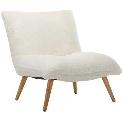Vente-unique Fauteuil Sherpa PEPITA - Style Scandinave - Publicité Vente-unique Fauteuil Sherpa PEPITA - Style Scandinave - Publicité