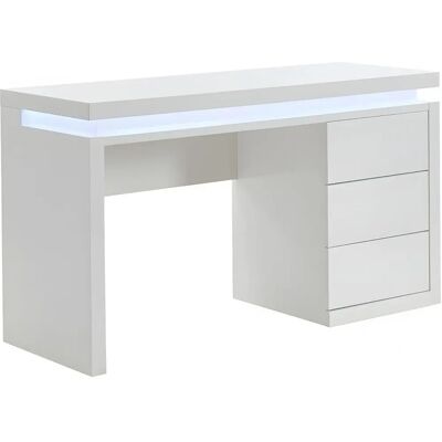 Vente-Unique Emerson Witte LED-bureau - 3 Laden Vente-Unique Emerson Witte LED-bureau - 3 Laden