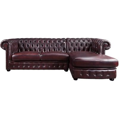 Linea Sofa Chesterfield Leder Ecksofa - 5 Sitze - Moderner Klassischer Stil Linea Sofa Chesterfield Leder Ecksofa - 5 Sitze - Moderner Klassischer Stil