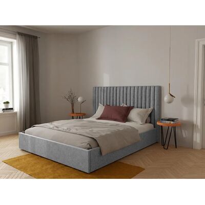 Cama de almacenamiento gris Vente-Unique - 160x200 cm Cama de almacenamiento gris Vente-Unique - 160x200 cm