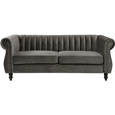 Vente-unique Chesterfield 3-Sitzer Samtsofa - Wohnzimmermöbel Vente-unique Chesterfield 3-Sitzer Samtsofa - Wohnzimmermöbel