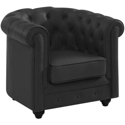 Vente-unique Schwarzes Chesterfield-Sessel - Sessel Vente-unique Schwarzes Chesterfield-Sessel - Sessel