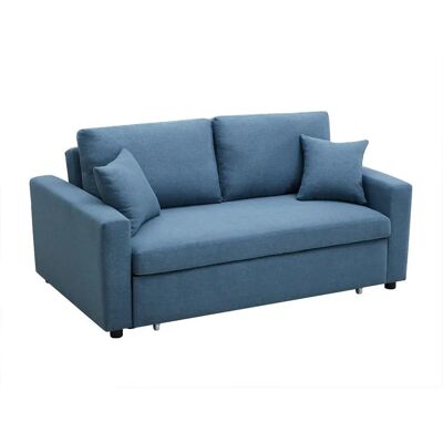 Vente-Unique Inizor Blau Schlafsofa - 3-Sitzer Vente-Unique Inizor Blau Schlafsofa - 3-Sitzer