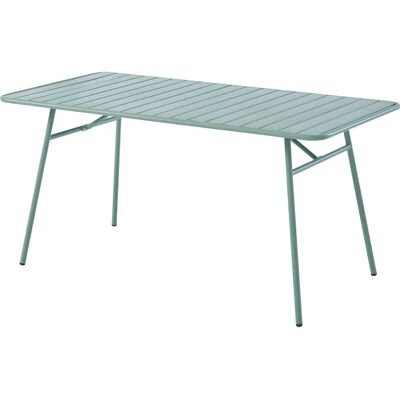 Table de jardin MYLIA Mirmande - 160x80x74.5 cm, Vert - Publicité Table de jardin MYLIA Mirmande - 160x80x74.5 cm, Vert - Publicité
