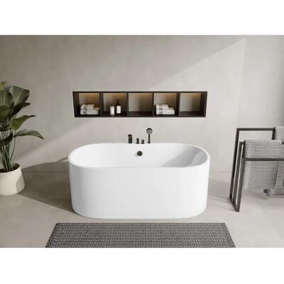 Shower&Design Vrijstaande Badkuip - 195L - 150x75x58 cm - Wit Shower&Design Vrijstaande Badkuip - 195L - 150x75x58 cm - Wit