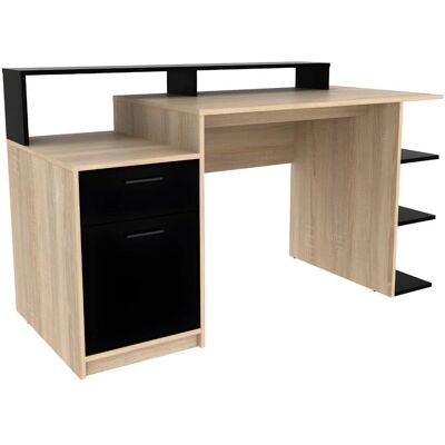 Vente-unique Bureau Zacharie III - Bois & Noir - Bureau - Publicité Vente-unique Bureau Zacharie III - Bois & Noir - Bureau - Publicité