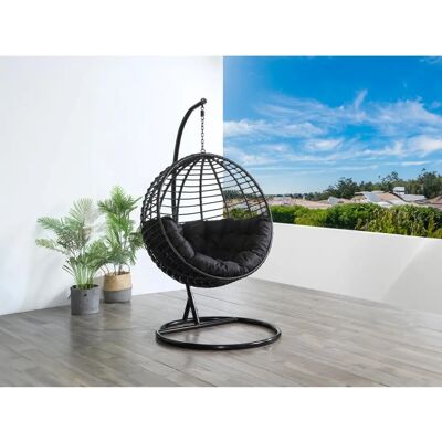 MYLIA Resin Schaukelstuhl - Schwarz - Gartenmöbel MYLIA Resin Schaukelstuhl - Schwarz - Gartenmöbel