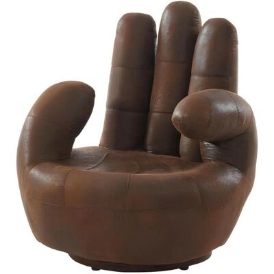 Fauteuil en microfibre Catchy au charme rustique - Pivotant - 1 place - Publicité Fauteuil en microfibre Catchy au charme rustique - Pivotant - 1 place - Publicité