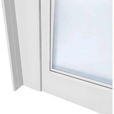 Vente-unique Biała Aluminiowa Szklana Przesłona - Wnętrze Vente-unique Biała Aluminiowa Szklana Przesłona - Wnętrze