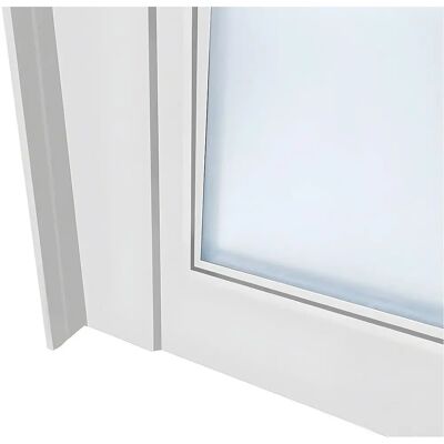 Vente-unique Partizione in Vetro Fisso in Alluminio Bianco - Interni Vente-unique Partizione in Vetro Fisso in Alluminio Bianco - Interni