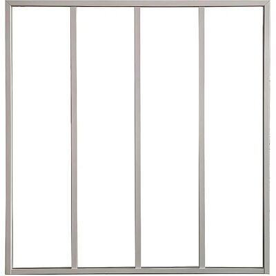 Vente-Unique Divisoria de Cristal de Aluminio - 120x105 cm - Blanco - Interior Vente-Unique Divisoria de Cristal de Aluminio - 120x105 cm - Blanco - Interior