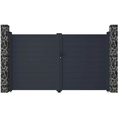 Expertland Aluminiumtor - 300x173cm - Anthrazit - Manuell oder Elektrisch Expertland Aluminiumtor - 300x173cm - Anthrazit - Manuell oder Elektrisch