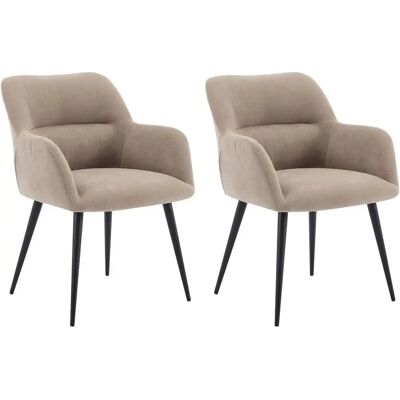 Vente-unique Sedia Beige HEKA - Con Braccioli Vente-unique Sedia Beige HEKA - Con Braccioli