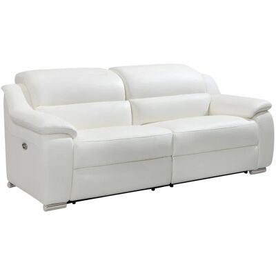 Unique - Leder 3-Sitzer mit Elektrischem Relax - Elfenbein Unique - Leder 3-Sitzer mit Elektrischem Relax - Elfenbein