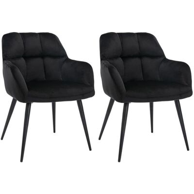 Pascal Morabito - Samtstoffstühle - Set aus 2 Pascal Morabito - Samtstoffstühle - Set aus 2