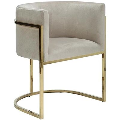 Pascal Morabito - Sedia in velluto - Beige - Arredamento moderno Pascal Morabito - Sedia in velluto - Beige - Arredamento moderno