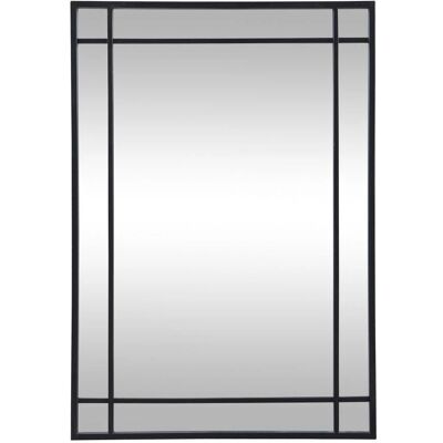Hisae - Industrieller Metallspegel - 60x86,5cm - Schwarz - Wandmontage - Fensterspiegel Hisae - Industrieller Metallspegel - 60x86,5cm - Schwarz - Wandmontage - Fensterspiegel